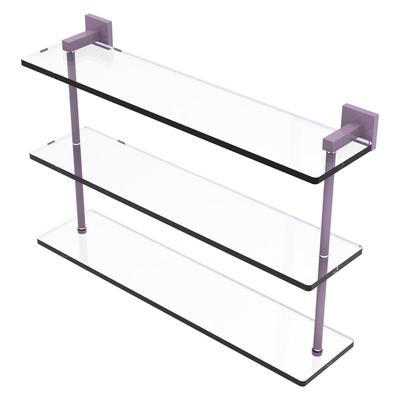 Montero Collection Triple Tiered Glass Shelf