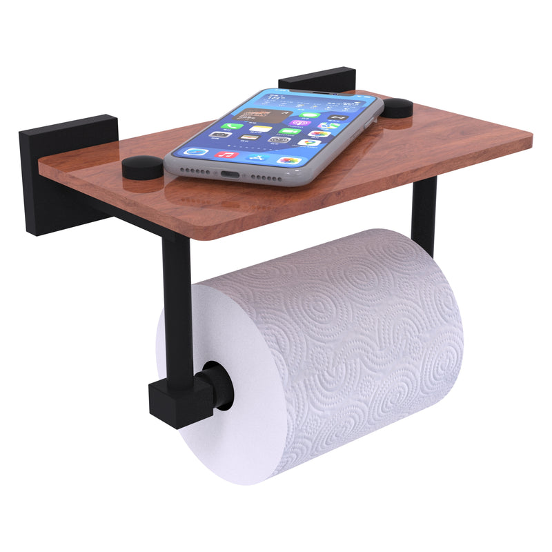 Montero 2 Post Toilet Paper Holder with Wood Shelf