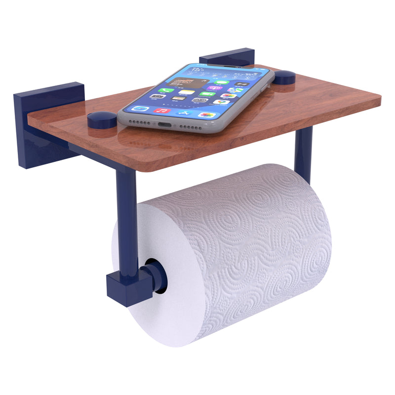 Montero 2 Post Toilet Paper Holder with Wood Shelf