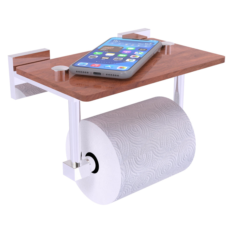 Montero 2 Post Toilet Paper Holder with Wood Shelf