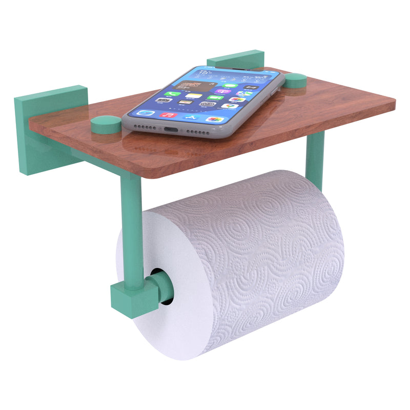 Montero 2 Post Toilet Paper Holder with Wood Shelf