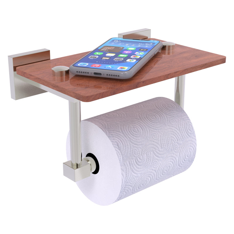 Montero 2 Post Toilet Paper Holder with Wood Shelf