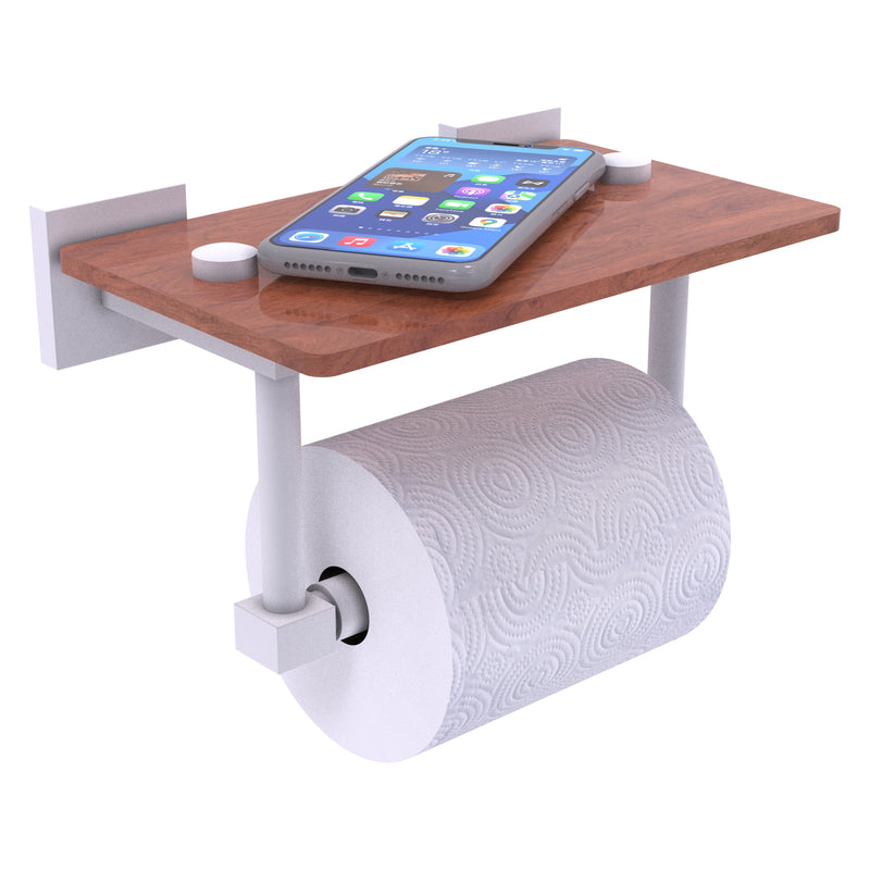 Montero 2 Post Toilet Paper Holder with Wood Shelf