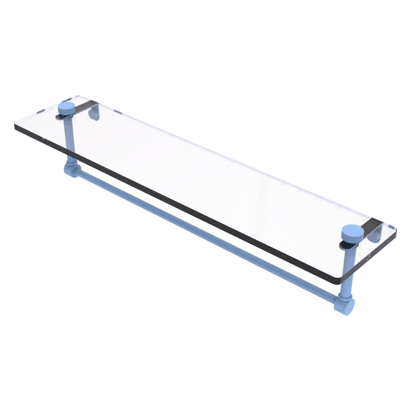 Glass Vanity Shelf with Integrated Towel Bar