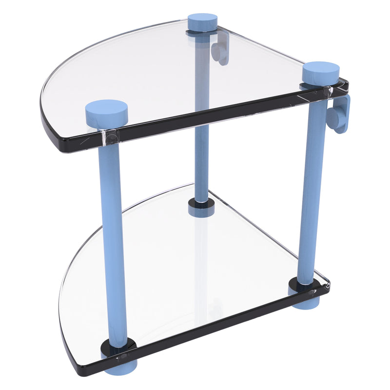 Two Tier Corner Glass Shelf