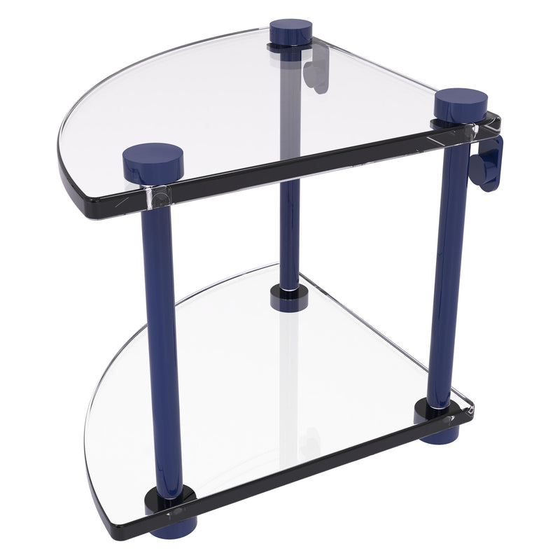 Two Tier Corner Glass Shelf