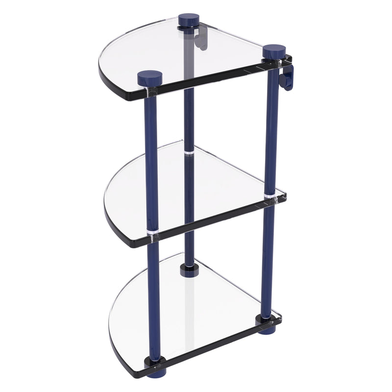 Three Tier Corner Glass Shelf