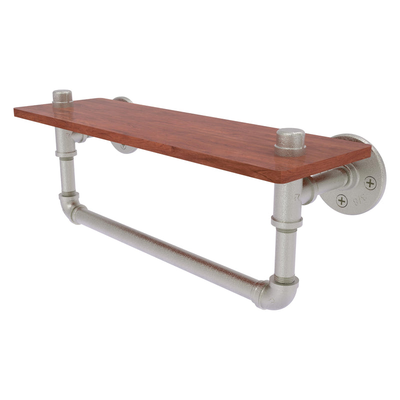 Pipeline Collection Ironwood Shelf with Towel Bar