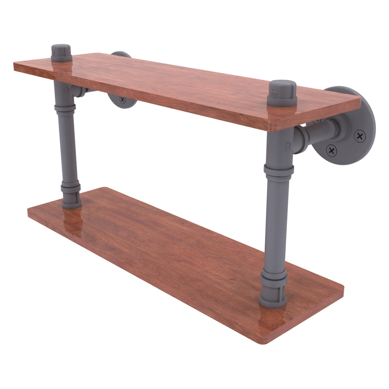 Pipeline Collection Ironwood Double Shelf