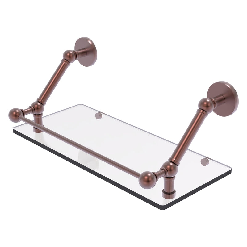 Prestige Skyline Floating Glass Shelf with Gallery Rail