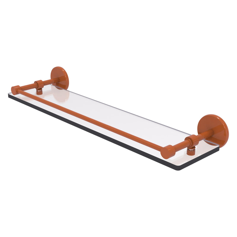 Prestige Skyline Collection Tempered Glass Shelf with Gallery Rail