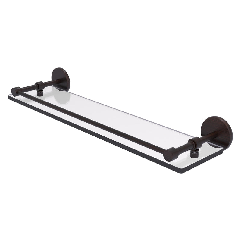 Prestige Skyline Collection Tempered Glass Shelf with Gallery Rail