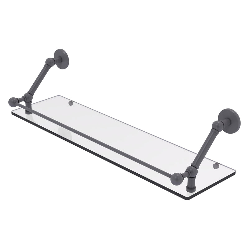 Prestige Skyline Floating Glass Shelf with Gallery Rail