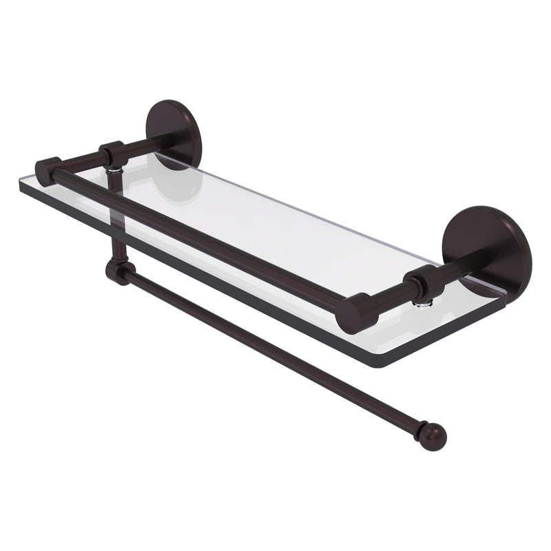 Prestige Skyline Collection Paper Towel Holder with Gallery Glass Shelf