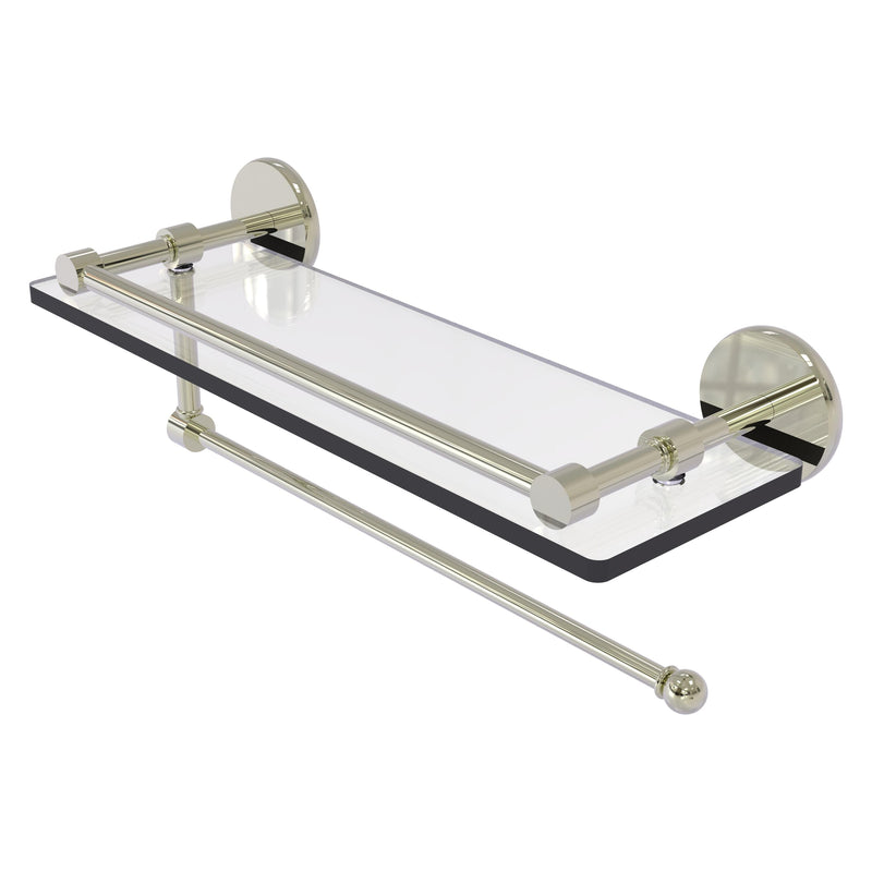 Prestige Skyline Collection Paper Towel Holder with Gallery Glass Shelf