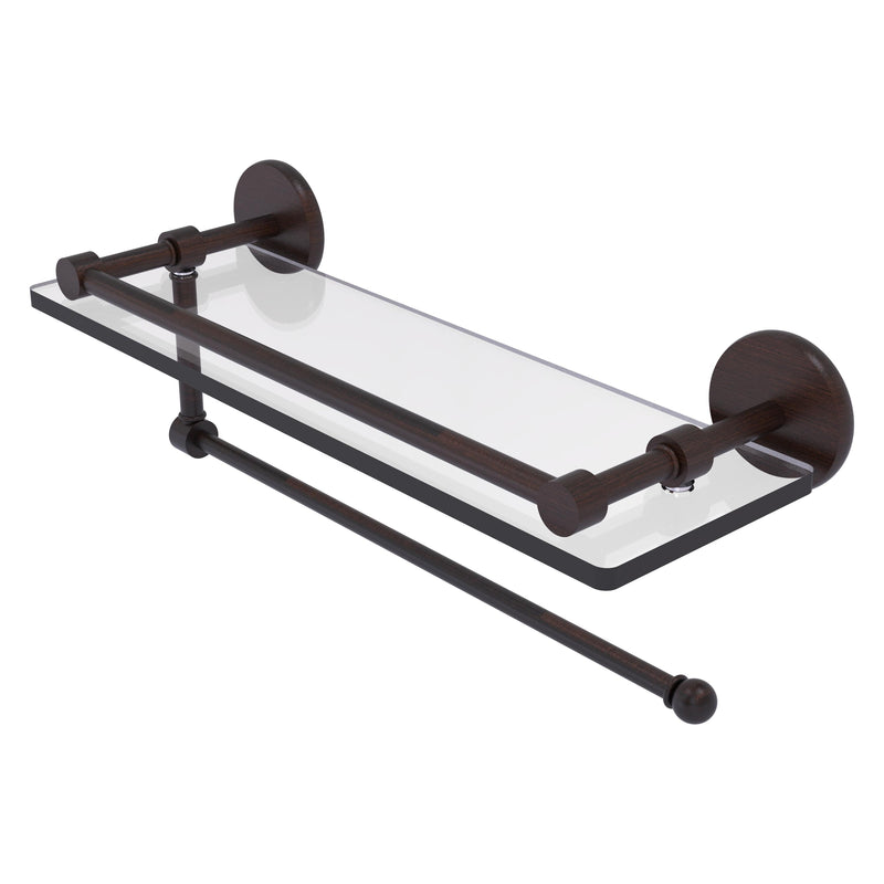 Prestige Skyline Collection Paper Towel Holder with Gallery Glass Shelf