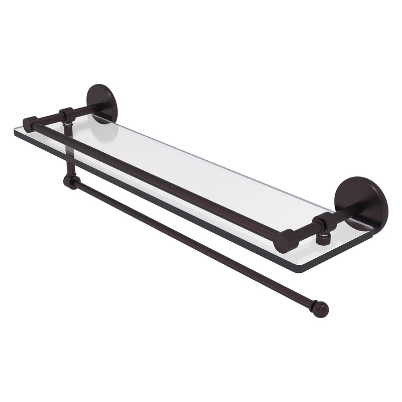 Prestige Skyline Collection Paper Towel Holder with Gallery Glass Shelf