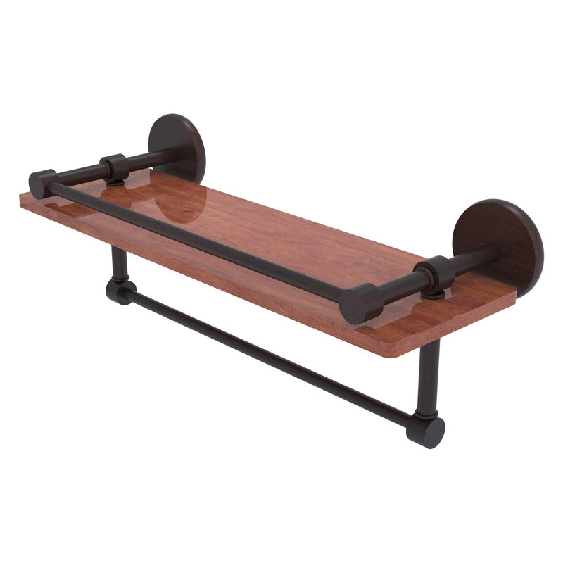 Prestige Skyline Collection IPE Ironwood Shelf with Gallery Rail and Towel Bar