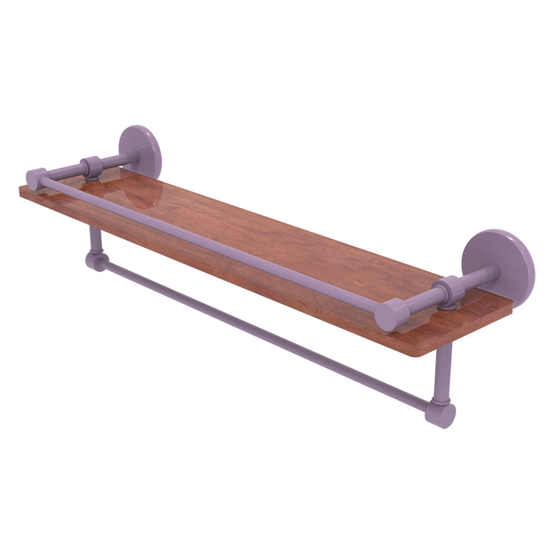 Prestige Skyline Collection IPE Ironwood Shelf with Gallery Rail and Towel Bar