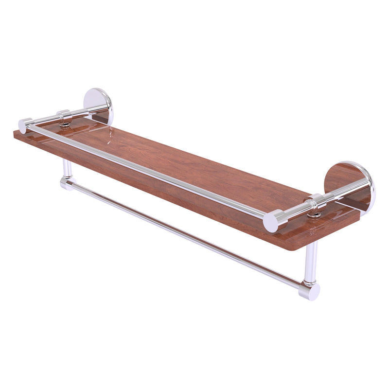 Prestige Skyline Collection IPE Ironwood Shelf with Gallery Rail and Towel Bar