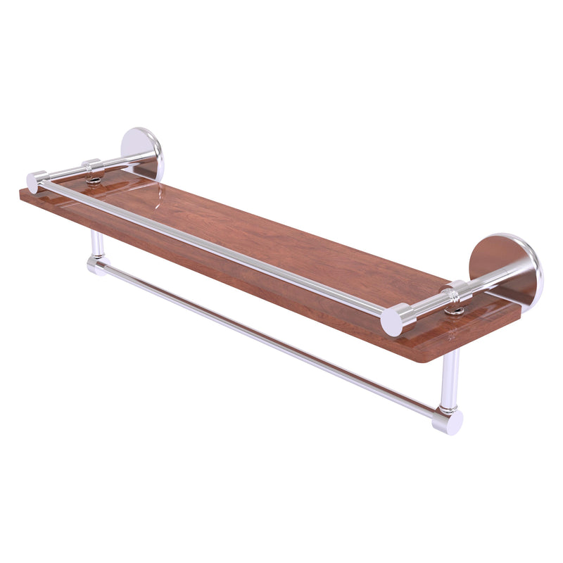 Prestige Skyline Collection IPE Ironwood Shelf with Gallery Rail and Towel Bar