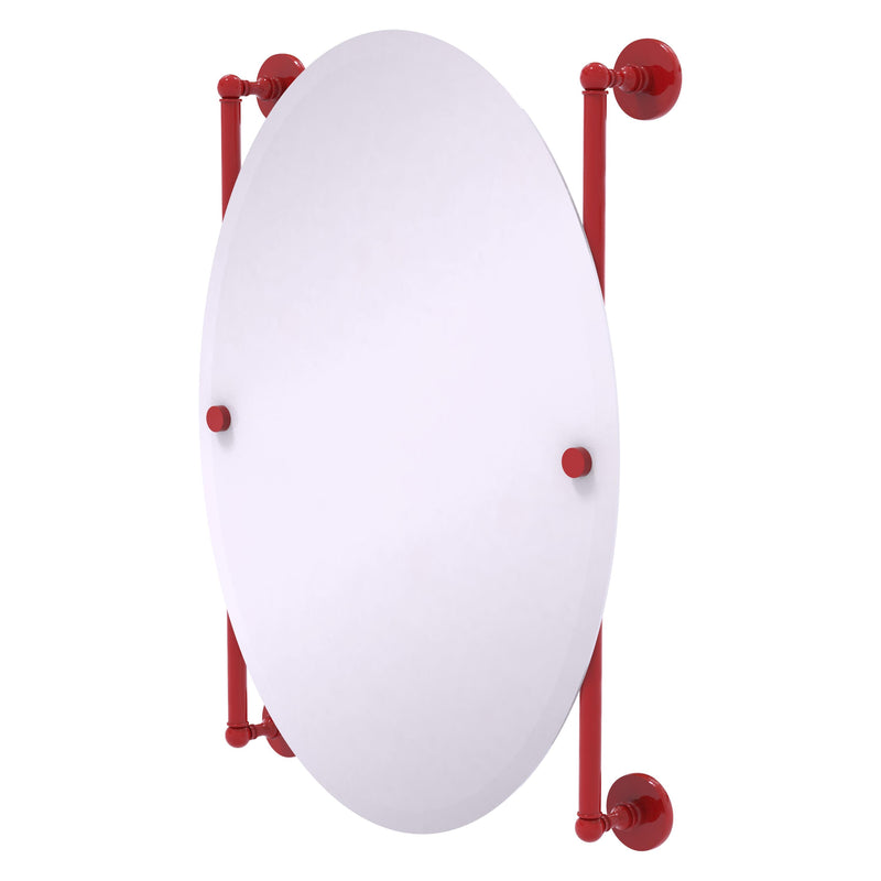 Prestige Skyline Collection Oval Frameless Rail Mounted Mirror