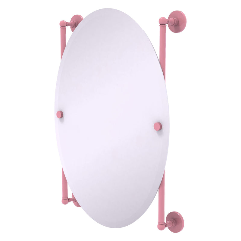 Prestige Skyline Collection Oval Frameless Rail Mounted Mirror