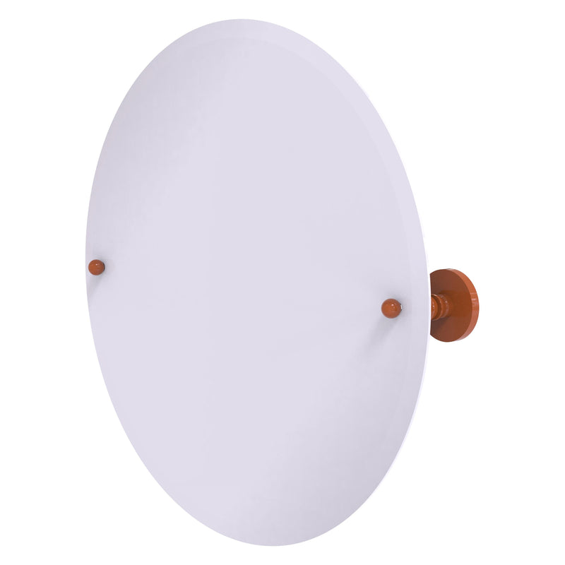 Frameless Round Tilt Mirror with Beveled Edge