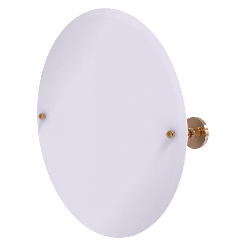 Frameless Round Tilt Mirror with Beveled Edge