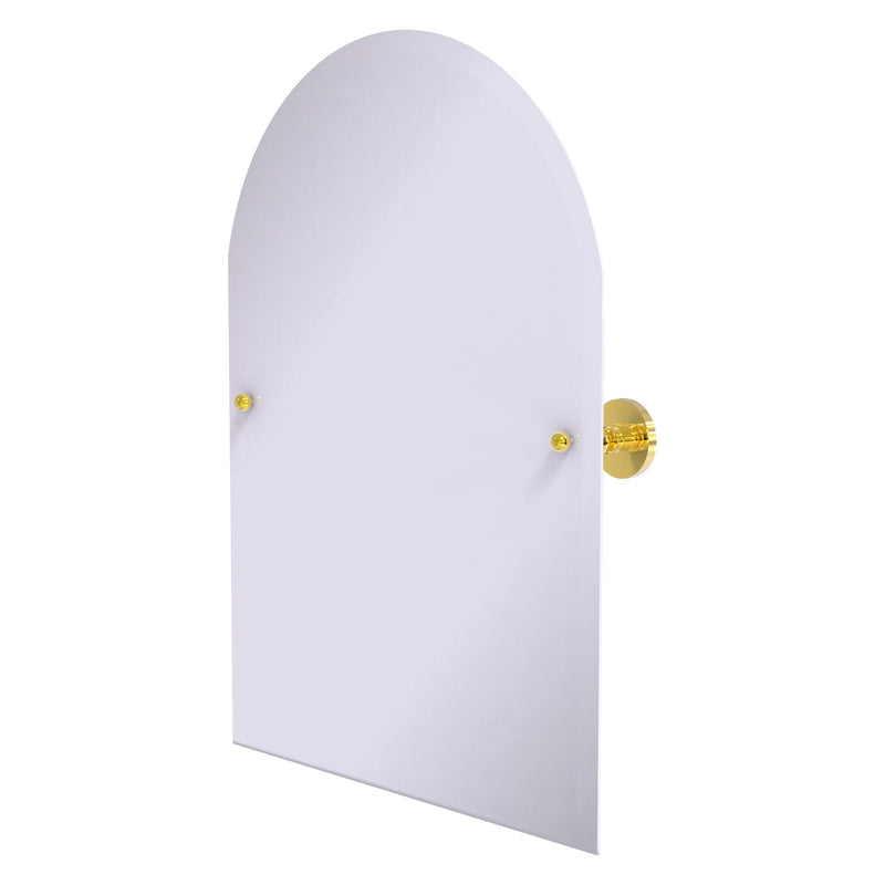 Frameless Arched Top Tilt Mirror with Beveled Edge