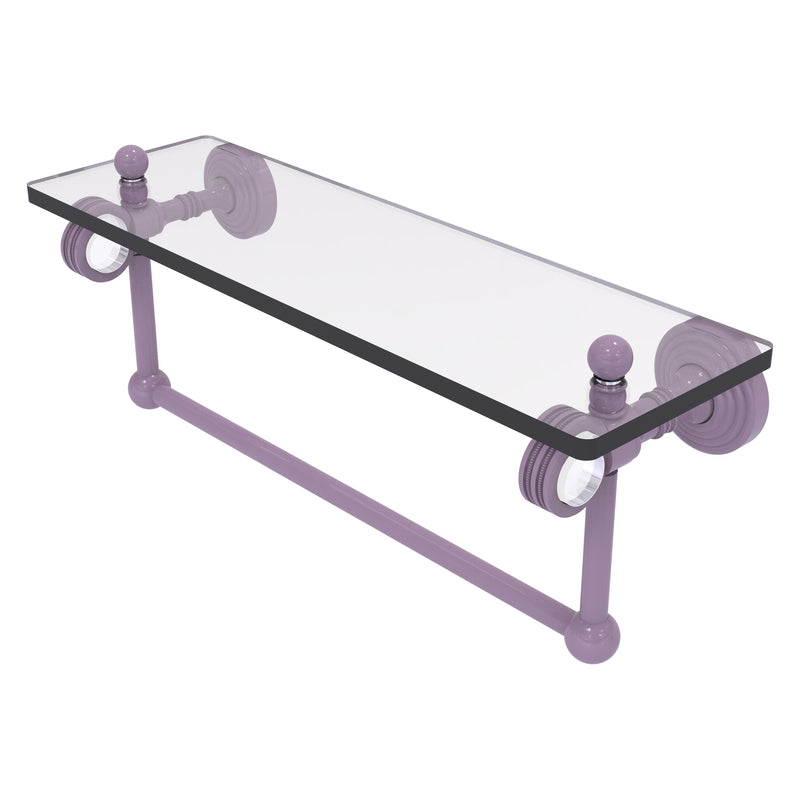 Pacific Grove Collection Glass Shelf with Towel Bar with Dotted Accents