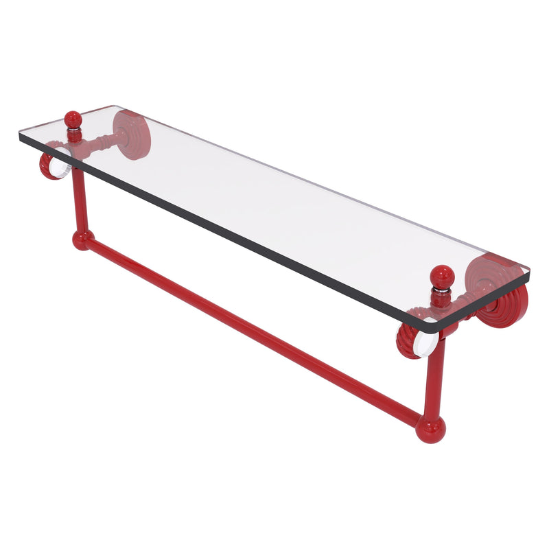 Pacific Grove Collection Glass Shelf with Towel Bar with Twisted Accents