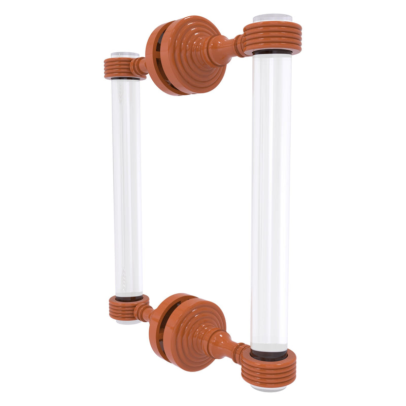 Pacific Grove Collection Back to Back Shower Door Pull with Grooved Accents