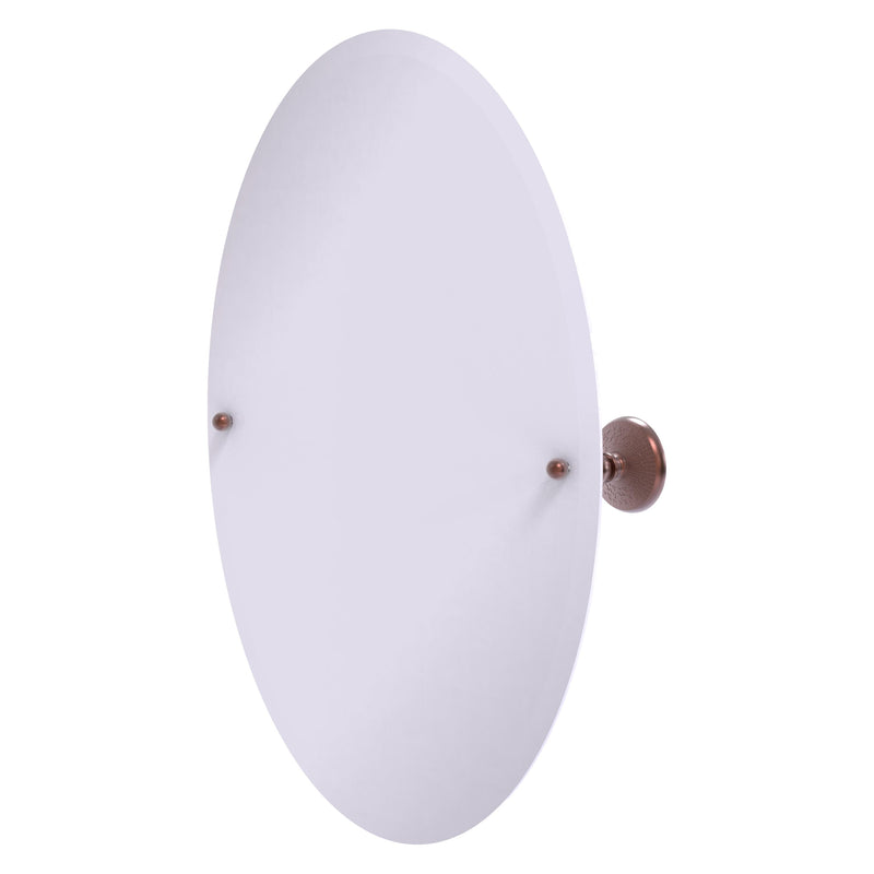 Frameless Oval Tilt Mirror with Beveled Edge