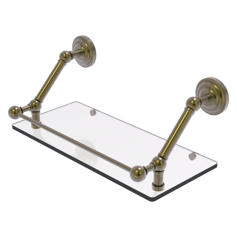 Prestige Que New Floating Glass Shelf with Gallery Rail