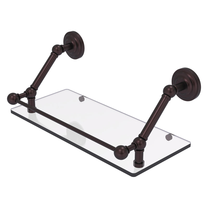 Prestige Que New Floating Glass Shelf with Gallery Rail