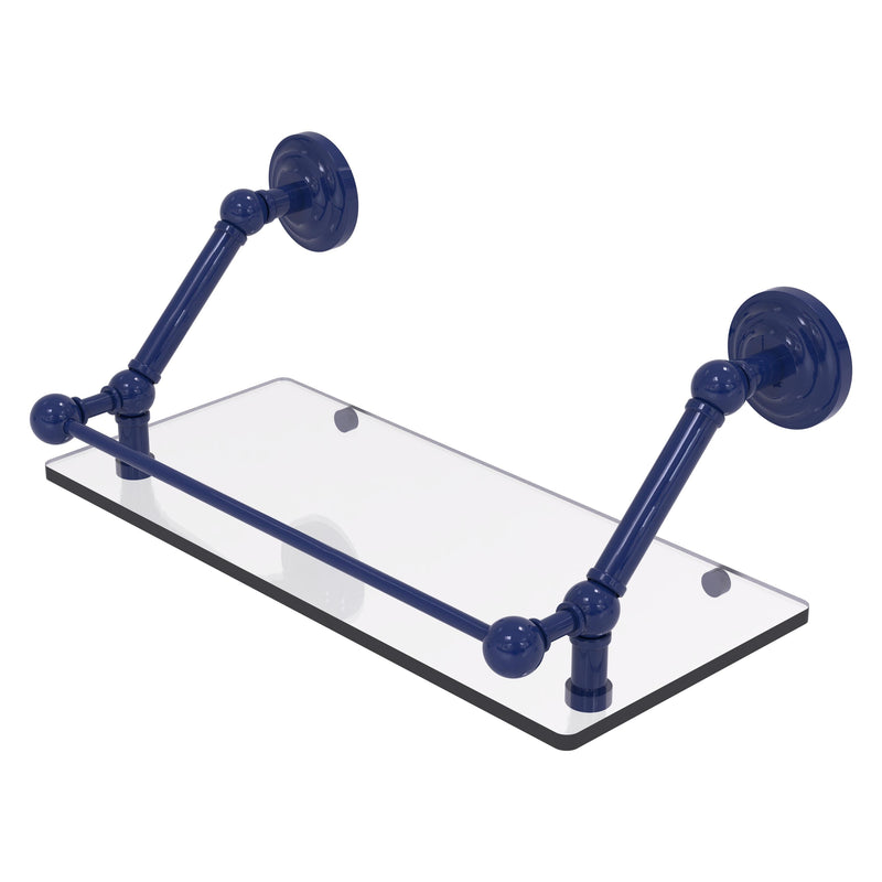 Prestige Que New Floating Glass Shelf with Gallery Rail