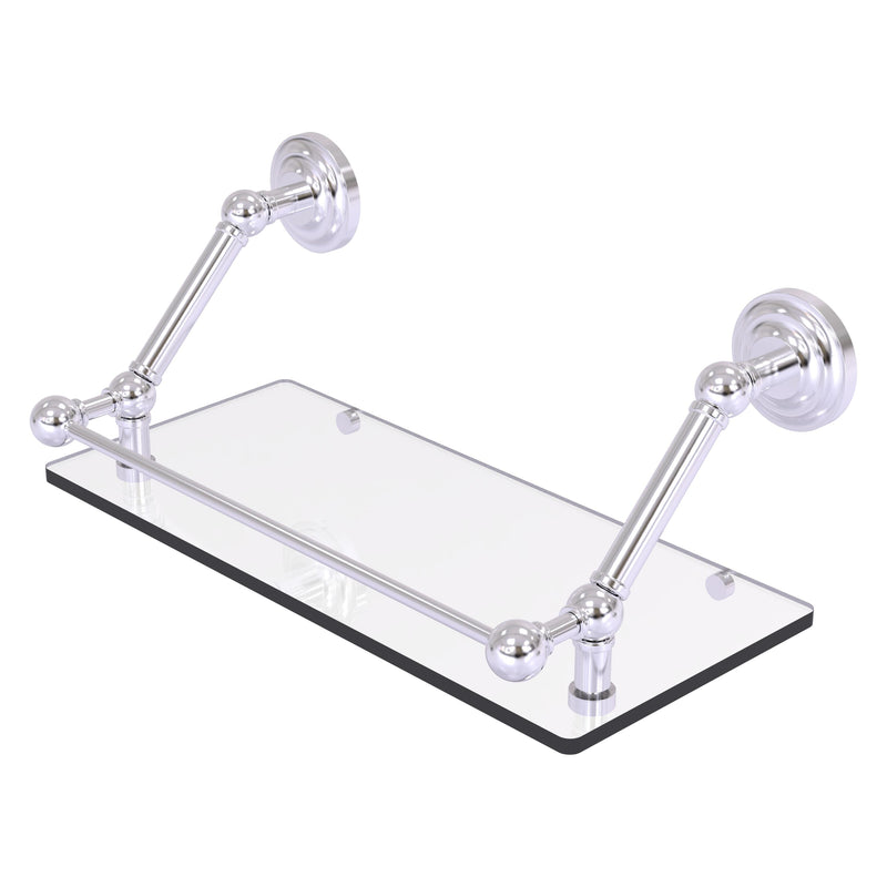 Prestige Que New Floating Glass Shelf with Gallery Rail