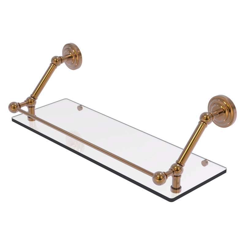 Prestige Que New Floating Glass Shelf with Gallery Rail