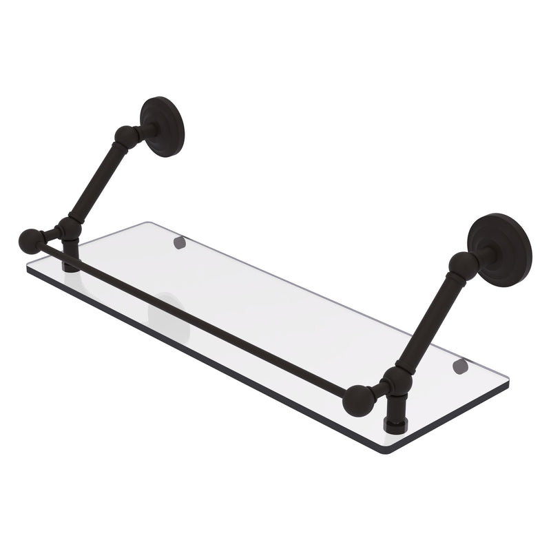 Prestige Que New Floating Glass Shelf with Gallery Rail