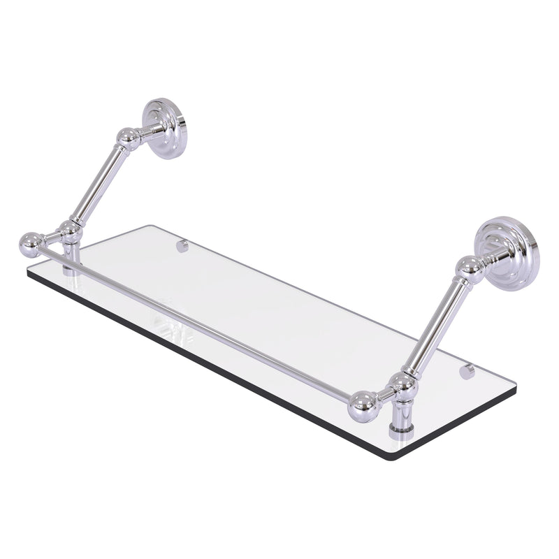 Prestige Que New Floating Glass Shelf with Gallery Rail