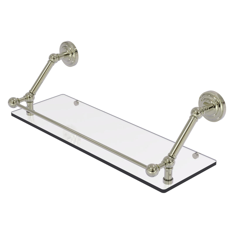 Prestige Que New Floating Glass Shelf with Gallery Rail