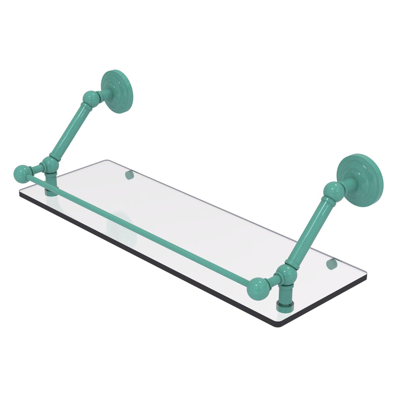 Prestige Que New Floating Glass Shelf with Gallery Rail