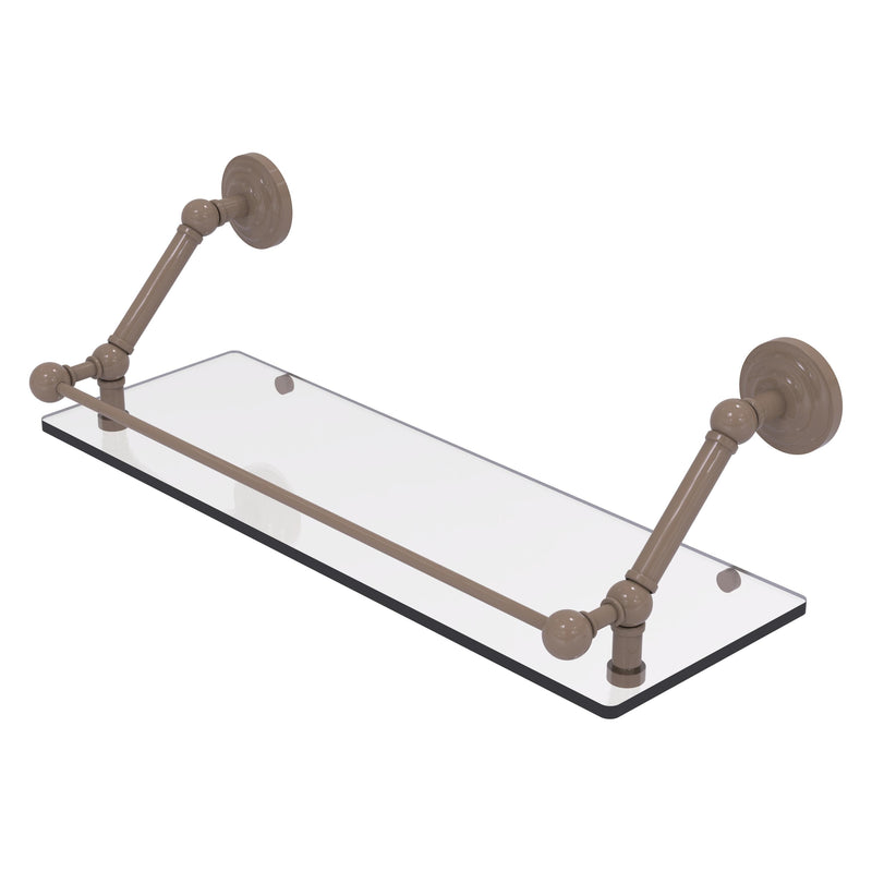 Prestige Que New Floating Glass Shelf with Gallery Rail