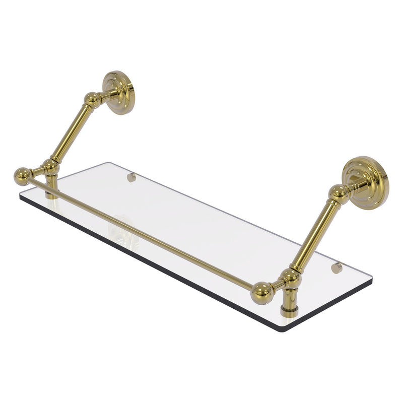 Prestige Que New Floating Glass Shelf with Gallery Rail