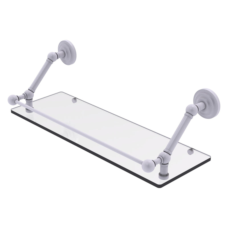 Prestige Que New Floating Glass Shelf with Gallery Rail