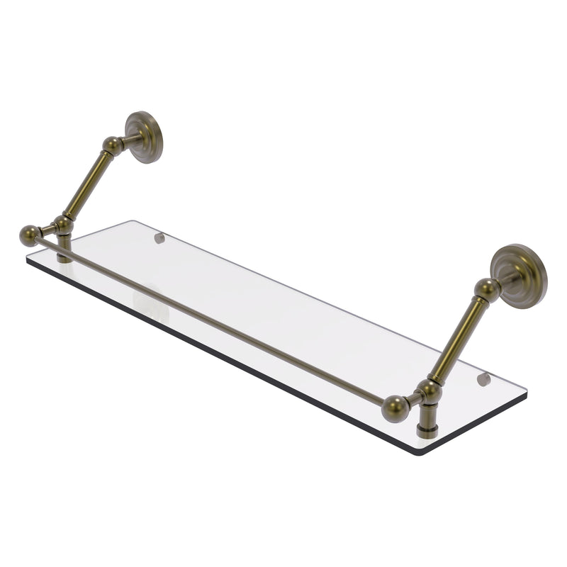 Prestige Que New Floating Glass Shelf with Gallery Rail