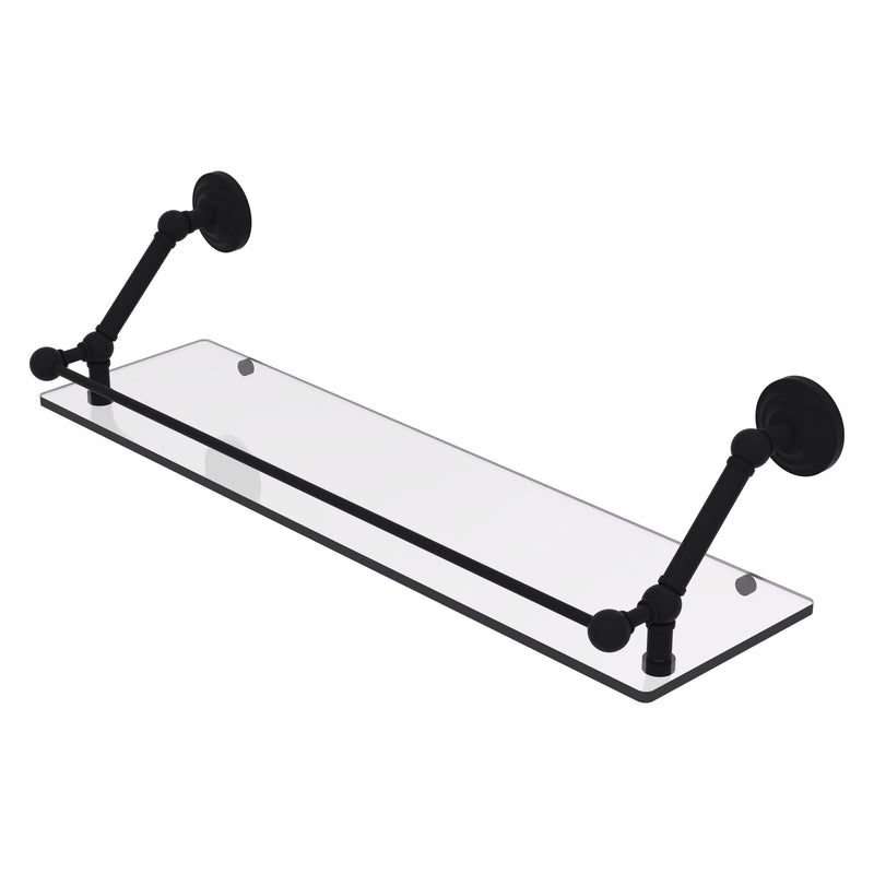 Prestige Que New Floating Glass Shelf with Gallery Rail