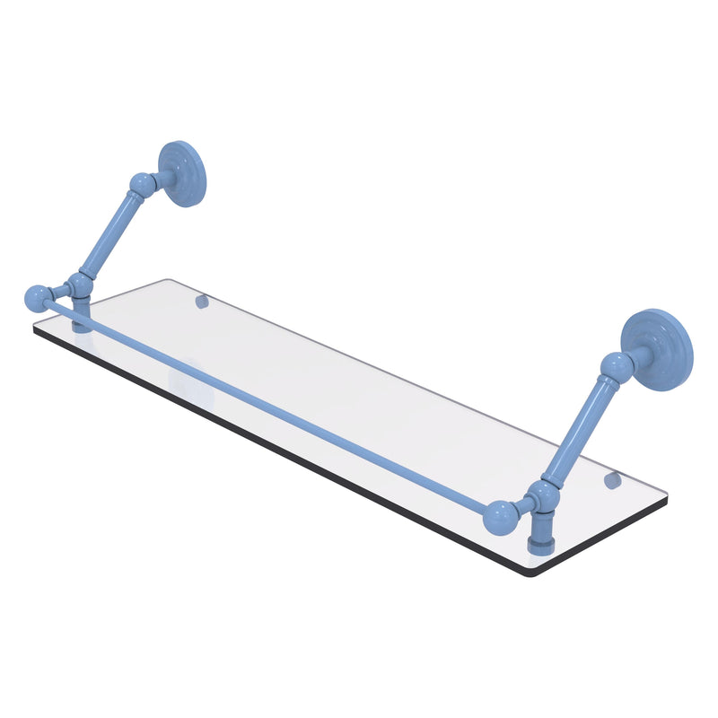 Prestige Que New Floating Glass Shelf with Gallery Rail