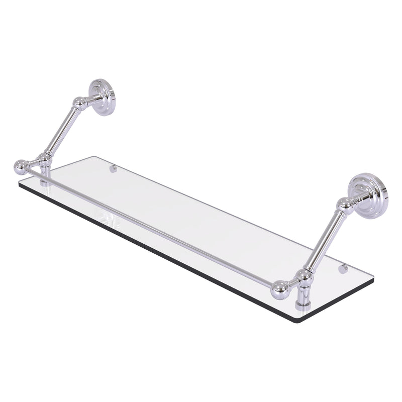 Prestige Que New Floating Glass Shelf with Gallery Rail